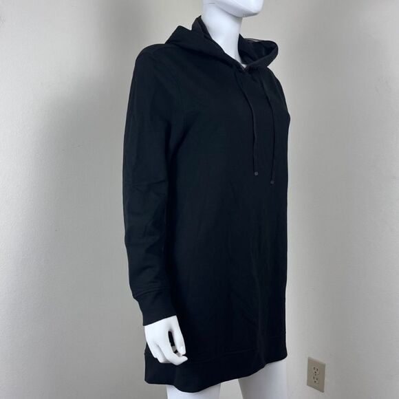 Victoria's Secret Women Size S Black Pullover Hood Mini Sweater Dress Open Back - Picture 6 of 16